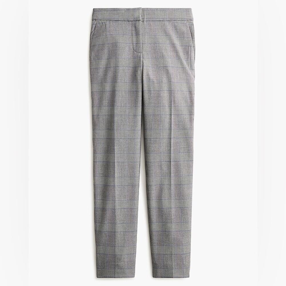 J. Crew 365 Cameron Glen Plaid Gray Houndstooth Dress Pants Ankle Size 0